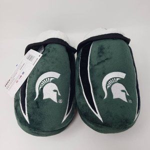 FOCO NCAA Michigan State Spartans Sherpa Slide Slippers - S Mens 7-8 (Women's L)